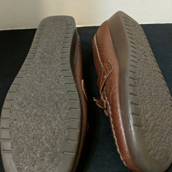SAS brown leather loafers size 6.5 - Picture 4 of 6